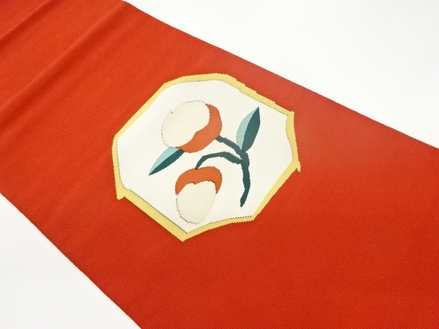 爪綴れ抽象花模様織出し名古屋帯